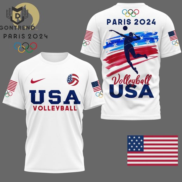 Team USA Volleyball Oympic Paris 2024 Design 3D T-Shirt