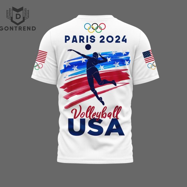 Team USA Volleyball Oympic Paris 2024 Design 3D T-Shirt