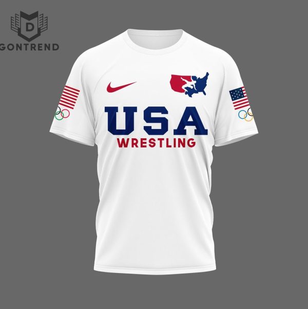 Team USA Wrestling Oympic Paris 2024 Design 3D T-Shirt