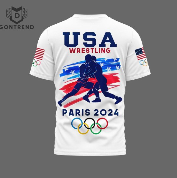 Team USA Wrestling Oympic Paris 2024 Design 3D T-Shirt