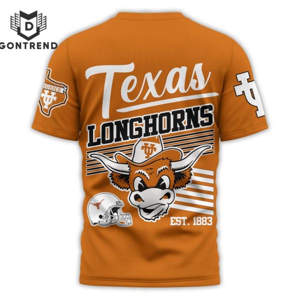 Texas Longhorns Est 1883 Design 3D T-Shirt