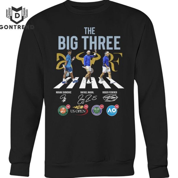 The Big Three Novak Djokovic – Rafael Nadal – Roger Federer Signature Unisex T-Shirt