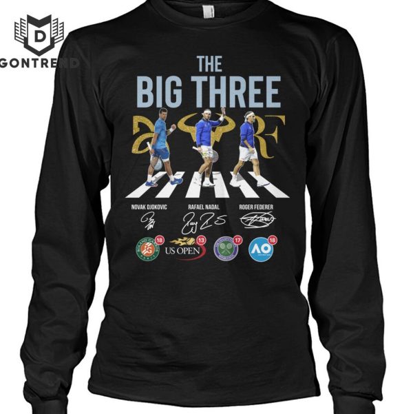 The Big Three Novak Djokovic – Rafael Nadal – Roger Federer Signature Unisex T-Shirt