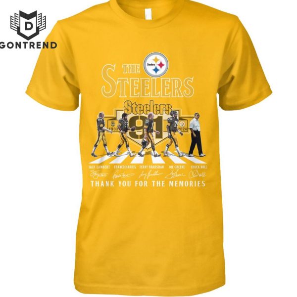 The Pittsburgh Steelers 1933-2024 Signature Thank You For The Memories Design Unisex T-Shirt