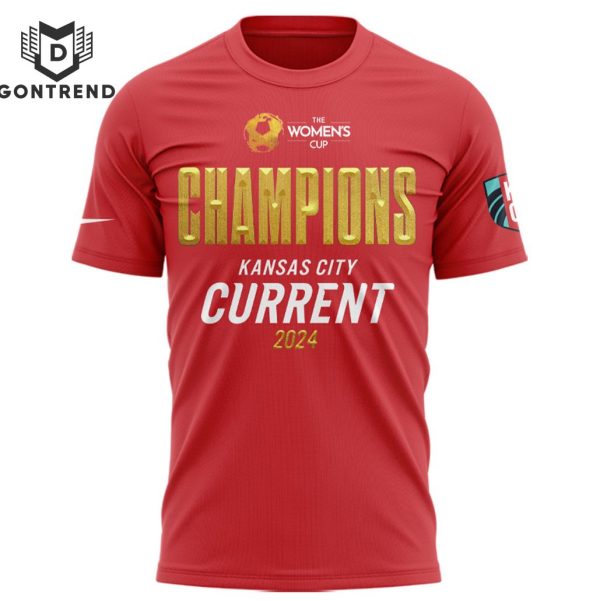 The Women Cup Champions Kansas City Current 2024 3D T-Shirt