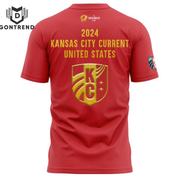 The Women Cup Champions Kansas City Current United States 2024 3D T-Shirt – Red