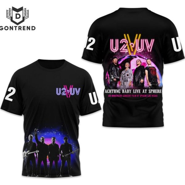 U2 UV Achtung Baby Live At Sphere 3D T-Shirt