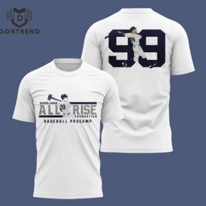 Aaron Judge All Rise Baseball Procamp 3D T-Shirt – White