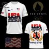 USA Basketball Olympic Paris 2024 Design 3D T-Shirt – Blue