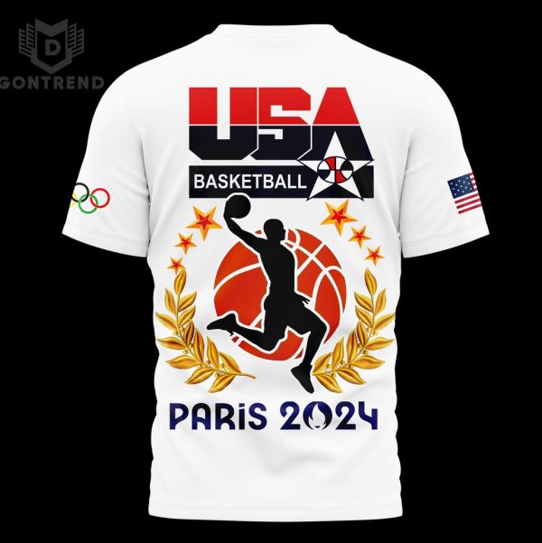 USA Basketball Olympic Paris 2024 Design 3D T-Shirt