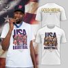 USA Men Basketball 2024 Olympics Champions Design 3D T-Shirt – White