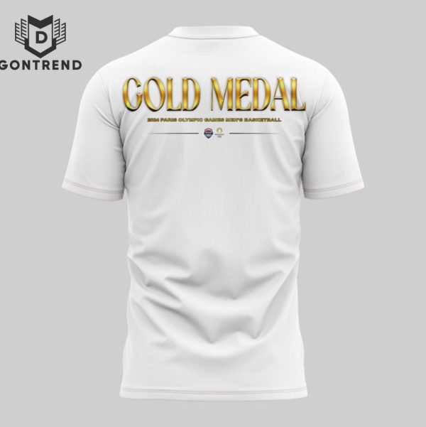 USA Men Basketball Olympic Paris 2024 Gold Medal Design 3D T-Shirt