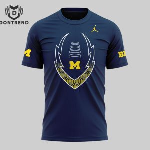 2024 Michigan Wolverines Football  Logo 3D T-Shirt