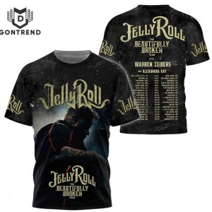 Jelly Roll – The Beautifully Broken Tour Design 3D T-Shirt