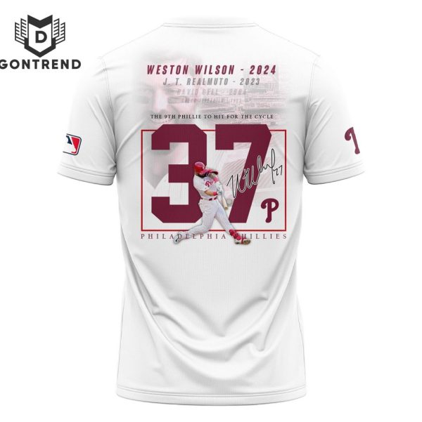 Weston Wilson Philadelphia Phillies 2024 Signature 3D T-Shirt