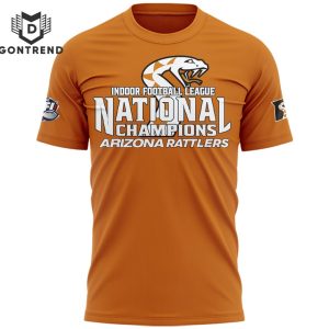 Arizona Rattlers Indoor Football League National Champions 2024 3D T-Shirt – Orange