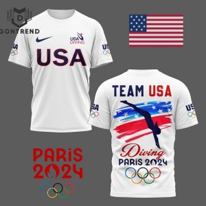 Team USA Diving Olympic Paris 2024 Deisgn 3D T-Shirt