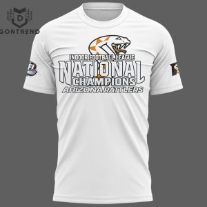 Arizona Rattlers Indoor Football League National Champions 2024 3D T-Shirt – White