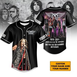 Aerosmith 1970-2024 Thank You For The Memories Baseball Jersey