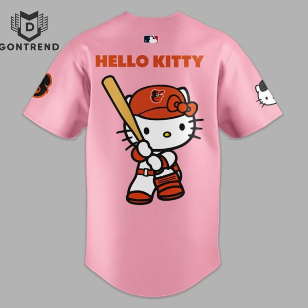 2024 Baltimore Orioles x Hello Kitty Baseball Jersey – Pink