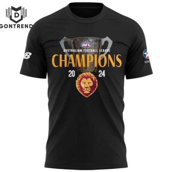 2024 Brisbane Lions AFL Champions Design 3D T-Shirt