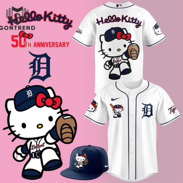 2024 Detroit Tigers x Hello Kitty 2024 Baseball Jersey – White