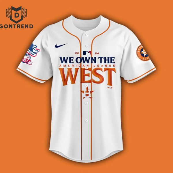 2024 Houston Astros Fanatics AL West Division Champions Baseball Jersey – White