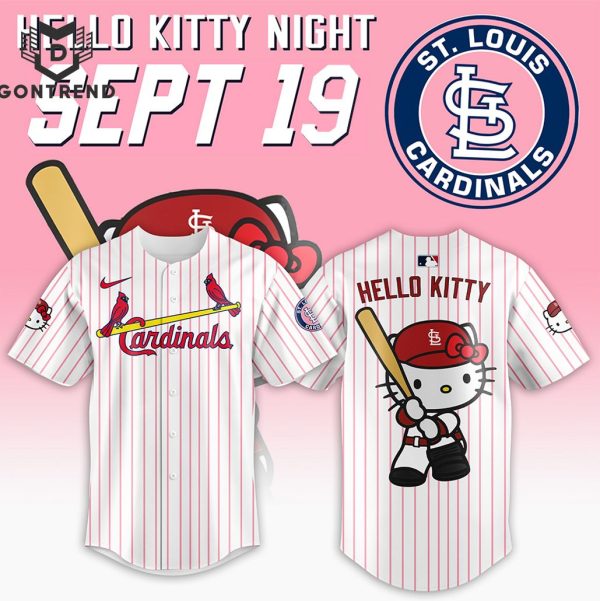 2024 St. Louis Cardinals x Hello Kitty Night September 19th Baseball Jersey