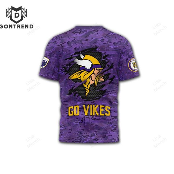 2024 Minnesota Vikings – Go Vikes 3D T-Shirt