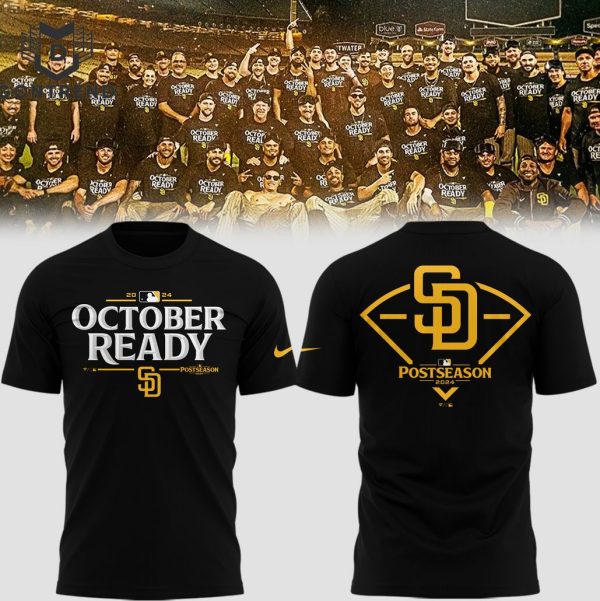 2024 October Ready Postseason San Diego Padres 3D T-Shirt – Black