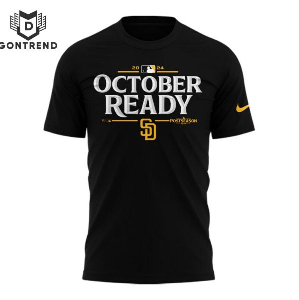 2024 October Ready Postseason San Diego Padres 3D T-Shirt – Black