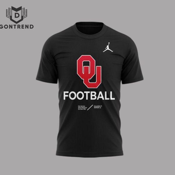 2024 Oklahoma Sooners Football Black 3D T-Shirt