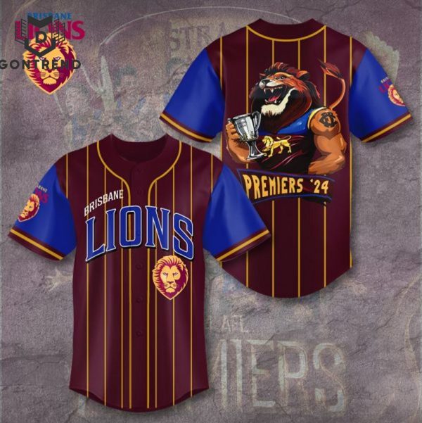 2024 Premiers Brisbane Lions Champions Baseball Jersey