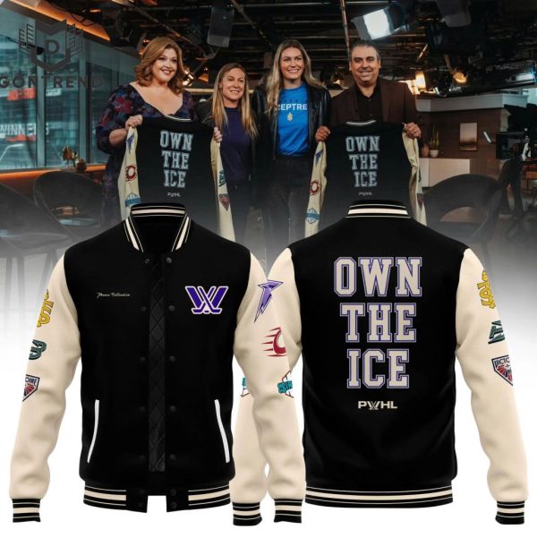 2024 PWHL Peace Collective Own The Ice Letterman Baseball Jacket