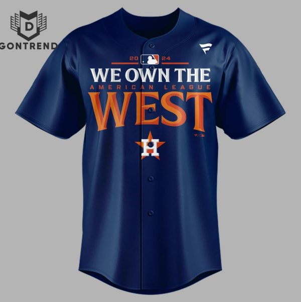 2024 We Own The American League West Houston Astros Baseball Jersey – Blue