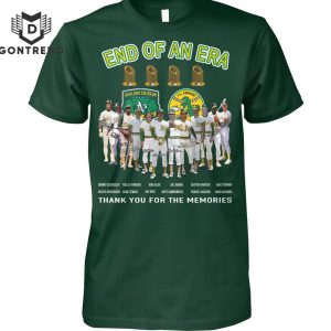 End Of An Era Oakland Athletics Signature Thank You For The Memories Unisex T-Shirt