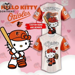 Personalized Baltimore Orioles x Hello Kitty 2024 Baseball Jersey