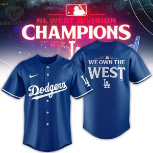 Los Angeles Dodgers 2024 Nl West Division Champions Baseball Jersey