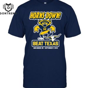 Michigan Wolverines Horns Down Beat Texas T-Shirt