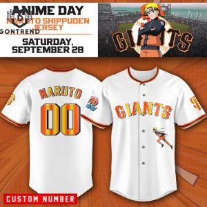 Personalized San Francisco Giants X Naruto Baseball Jersey