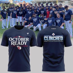 Cleveland Guardians October Ready Postseason 2024 Clinched 3D T-Shirt