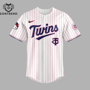 Personalized Minnesota Twins x Hello Kitty Day Baseball Jersey