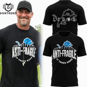 Detroit Lions Anti-Fragile It Takes More 3D T-Shirt