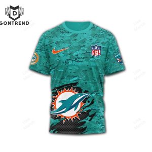 2024 Miami Dolphins Fins Up 3D T-Shirt