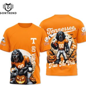 Go Vols Tennessee Volunteers  Fear The Vols 3D T-Shirt – Orange