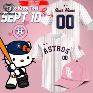 Personalized 2024 Houston Astros Hello Kitty Night Baseball Jersey