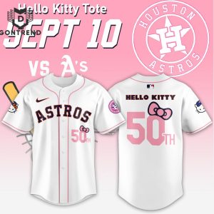 50th 2024 Houston Astros Hello Kitty Night Baseball Jersey