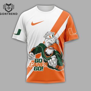 Miami Hurricanes Go Canes Go 3D T-Shirt