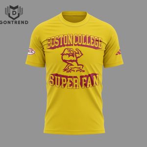 Boston College Eagles Football 2024 Super Fan 3D T-Shirt – Gold