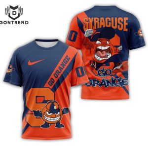 Personalized Syracuse Orange Go Orange 3D T-Shirt